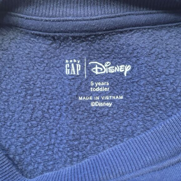 Gap Kids Disney Mickey Mouse Blue Iridescent Logo Sweatshirt Size 5 Toddler - Picture 3 of 7